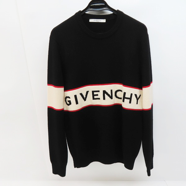 実際に弊社で買取させて頂いた【JPタグ】GIVENCHY/ジバンシィ バンドヘビーセーターフロントロゴニット BM900G400M/L