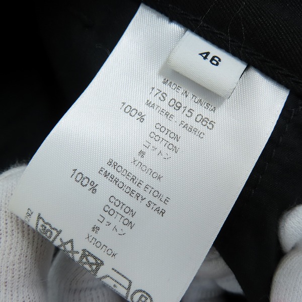 実際に弊社で買取させて頂いた【JPタグ】GIVENCHY/ジバンシィ 17SS サイドライン/スター刺繍 チノパンツ 17S 0915 065/46の画像 3枚目