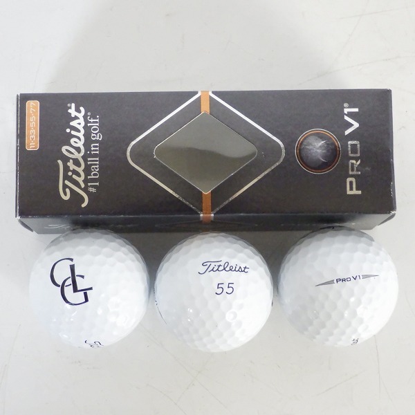 実際に弊社で買取させて頂いた【未使用オウンネーム含む】Titleist/タイトリスト PRO V1x・PRO V1 ゴルフボール ホワイト 計 3スリーブの画像 2枚目