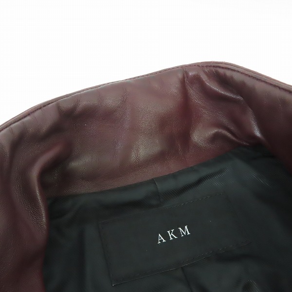 実際に弊社で買取させて頂いたAKM/エイケイエム レザー キルティングジャケット/Mの画像 5枚目