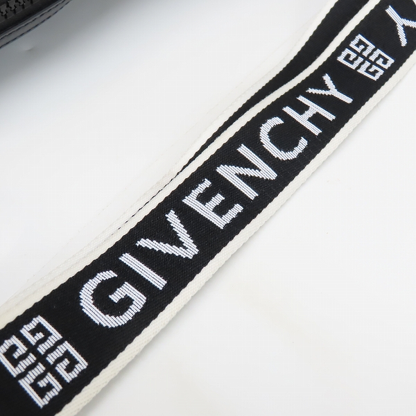 実際に弊社で買取させて頂いたGIVENCHY/ジバンシィ レザー×ナイロン ロゴラインショルダーバッグの画像 3枚目