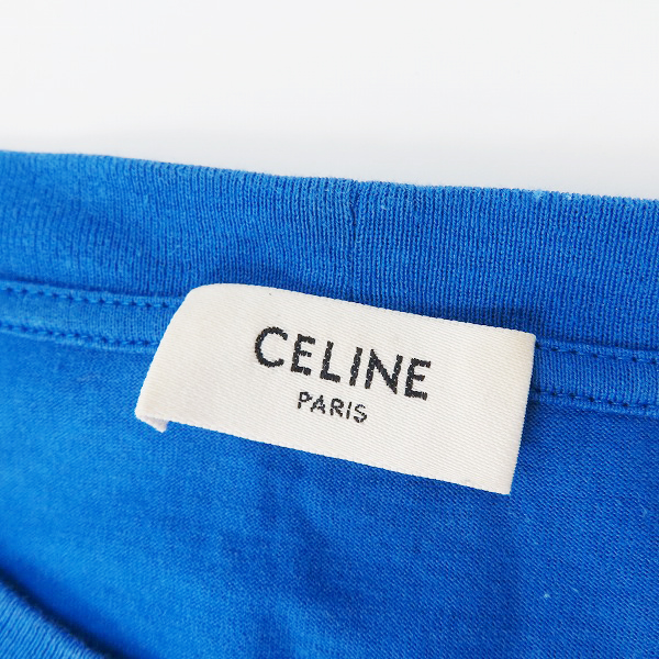 実際に弊社で買取させて頂いた【JPタグ】CELINE/セリーヌ 21SS ロゴプリントルーズフィットTシャツ ブルー 2X681501F/Lの画像 2枚目