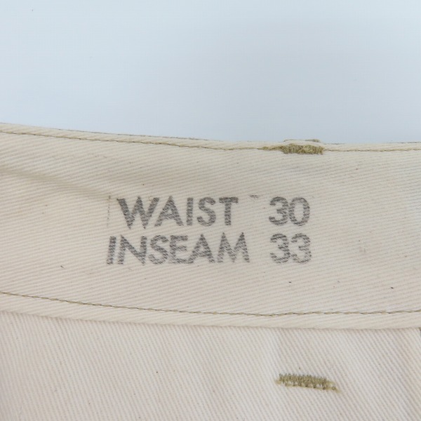 実際に弊社で買取させて頂いたBUZZ RICKSONS/バズリクソンズ ワークパンツ ベージュ M43036/W30の画像 4枚目