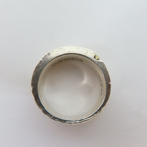 実際に弊社で買取させて頂いたDr MONROE/ドクターモンロー SV × K18 メッセージスカルリング FC-114SE/24-25.5号の画像 5枚目