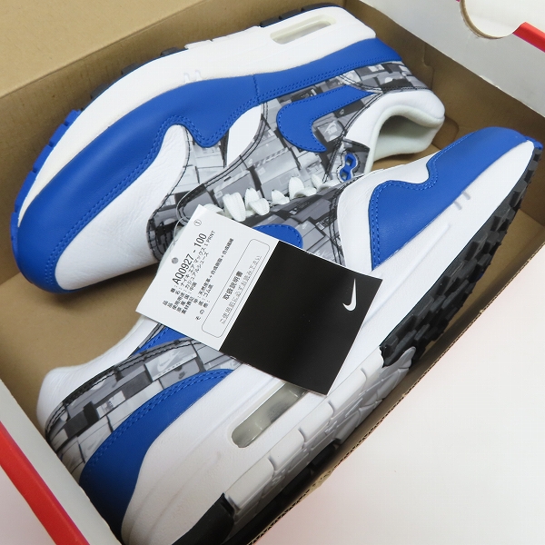 実際に弊社で買取させて頂いた【未使用】NIKE×atmos/ナイキ×アトモス AIR MAX 1 PRNT/エアマックス1 プリント シューズ/スニーカー AQ0927-100/26の画像 7枚目