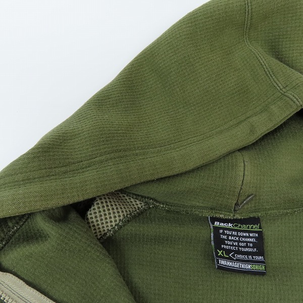 実際に弊社で買取させて頂いたBack Channel/バックチャンネル ジップアップ パーカー/XLの画像 5枚目