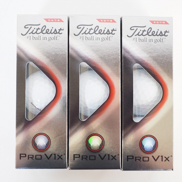 実際に弊社で買取させて頂いた【未使用】Titleist/タイトリスト PRO V1x ゴルフボール ホワイト 3スリーブ