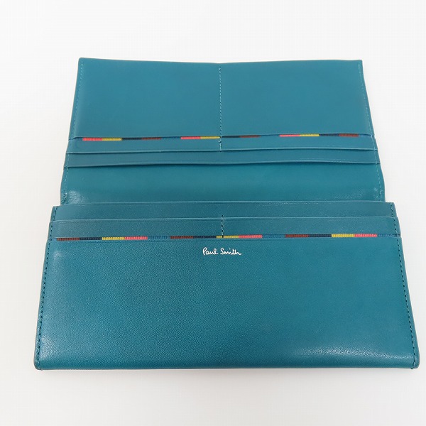 実際に弊社で買取させて頂いたPaul Smith/ポールスミス フォールデッドエッジ 牛革レザー長財布の画像 3枚目