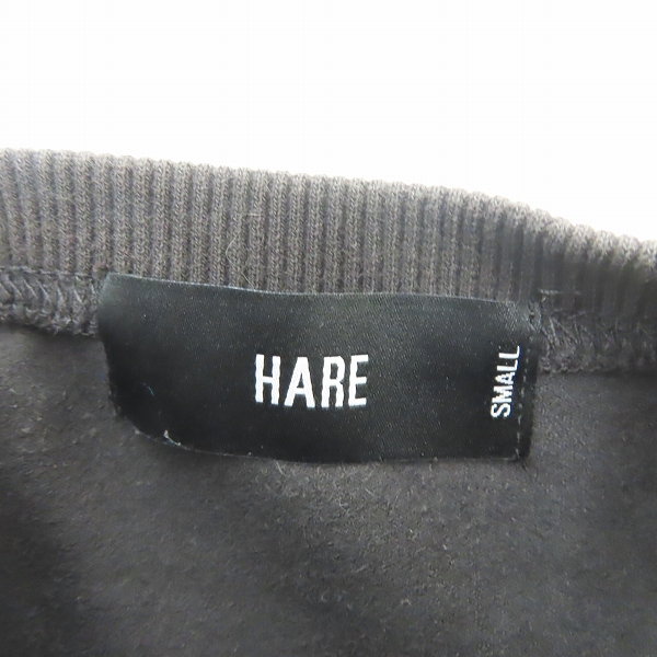 実際に弊社で買取させて頂いたHARE/ハレ 長袖 スウェット ブラック HA20676SZ/Sの画像 2枚目