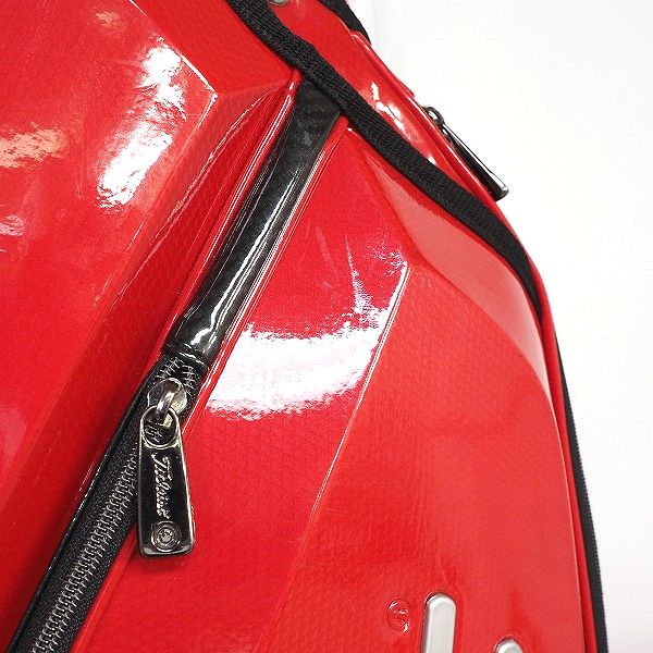 実際に弊社で買取させて頂いたTitleist/タイトリスト CB910 RD ゴルフ 9.5型 4分割キャディバッグ レッドの画像 4枚目