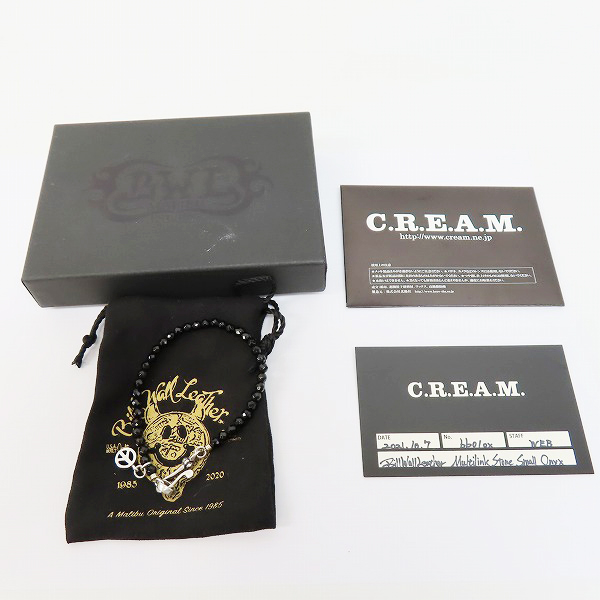 実際に弊社で買取させて頂いた【ギャラ付】Bill Wall Leather/ビルウォールレザー マルチリングストーンブレスレット スモールオニキスの画像 7枚目