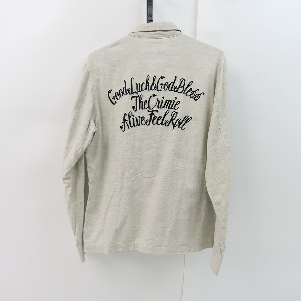 実際に弊社で買取させて頂いたTHE CRIMIE/クライミー ロゴ刺繍 コットン長袖シャツ/Lの画像 1枚目