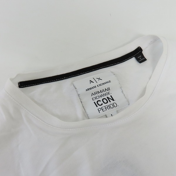 実際に弊社で買取させて頂いた【JPタグ】A/X ARMANI EXCHANGE/アルマーニ エクスチェンジ ロゴ Tシャツ/カットソー ホワイト/Lの画像 7枚目