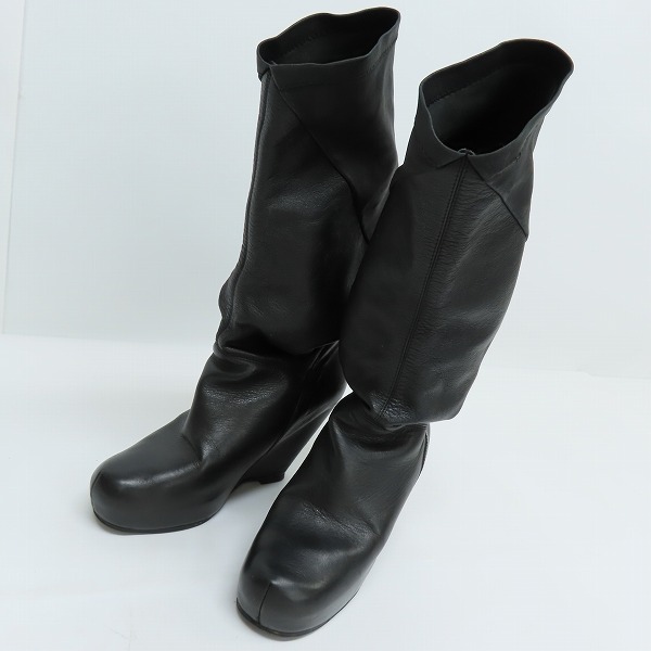 実際に弊社で買取させて頂いたRick Owens/リックオウエンス 変形 ウェッジソール ヒールブーツ