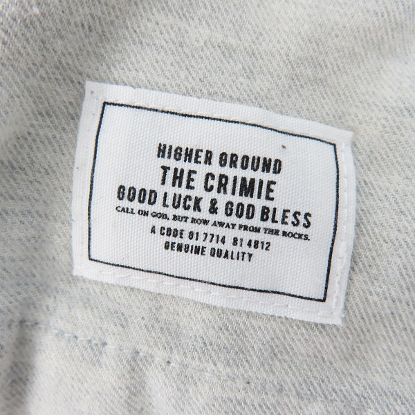 実際に弊社で買取させて頂いたTHE CRIMIE/クライミー ロゴ刺繍 コットン長袖シャツ/Lの画像 5枚目
