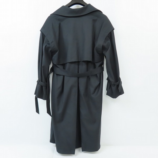 実際に弊社で買取させて頂いたHARE/ハレ 2WAYスリーブ トレンチコート ブラック HAL07099AD/Fの画像 1枚目
