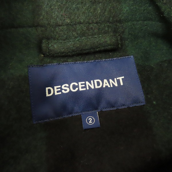 実際に弊社で買取させて頂いたDECENDANT/ディセンダント RAG MELTON JACKET チェック柄 ウール混 ジャケット /2 の画像 2枚目