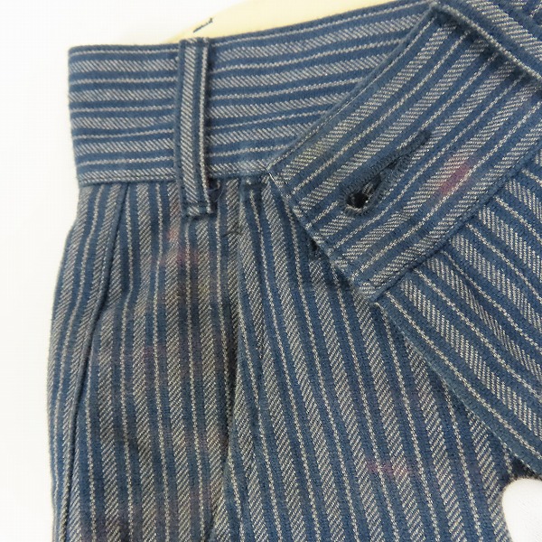 実際に弊社で買取させて頂いたCALEE/キャリー ストライプ柄 ワークパンツ/ベスト 2点セットの画像 4枚目