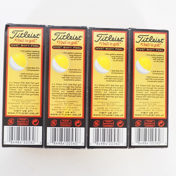 実際に弊社で買取させて頂いた【未使用】Titleist/タイトリスト HVC SOFT FEEL ゴルフボール ホワイト 1ダースの画像 3枚目