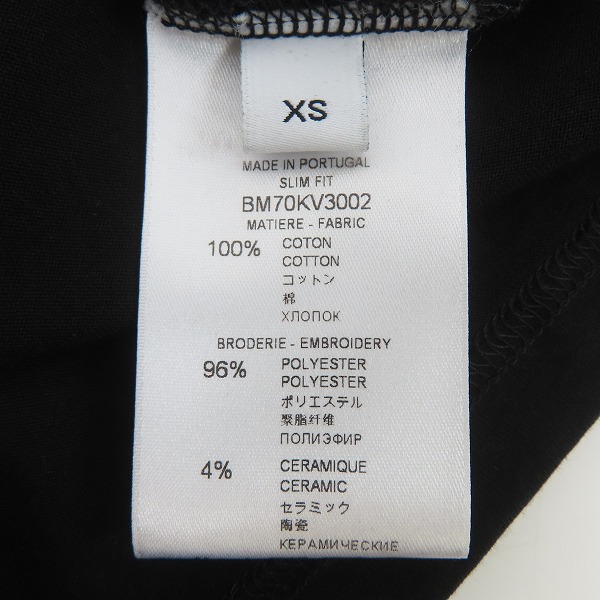 実際に弊社で買取させて頂いた【JPタグ】GIVENCHY/ジバンシィ 19SS 4Gコントラスト ロゴ刺繍半袖Tシャツ  BM70KV3002/XSの画像 3枚目