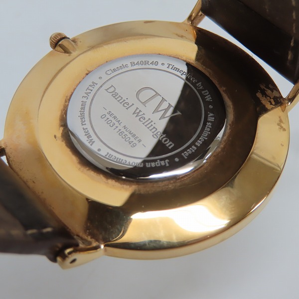 実際に弊社で買取させて頂いた【ジャンク】Daniel Wellington/ダニエルウェリントン B40R40 クオーツ腕時計 の画像 3枚目