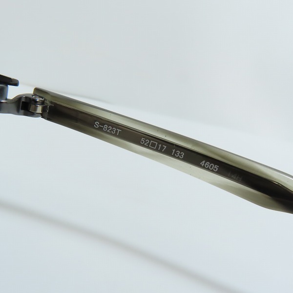 実際に弊社で買取させて頂いた999.9/フォーナインズ レンズ度入り フルリム メガネフレーム/眼鏡/アイウェア S-823Tの画像 7枚目