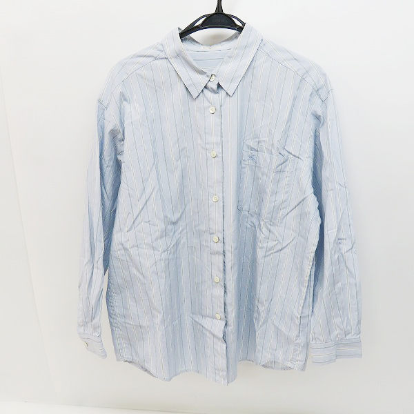 実際に弊社で買取させて頂いたBurberrys/バーバリーズ ホースロゴ刺繡 ストライプ柄長袖シャツ/17