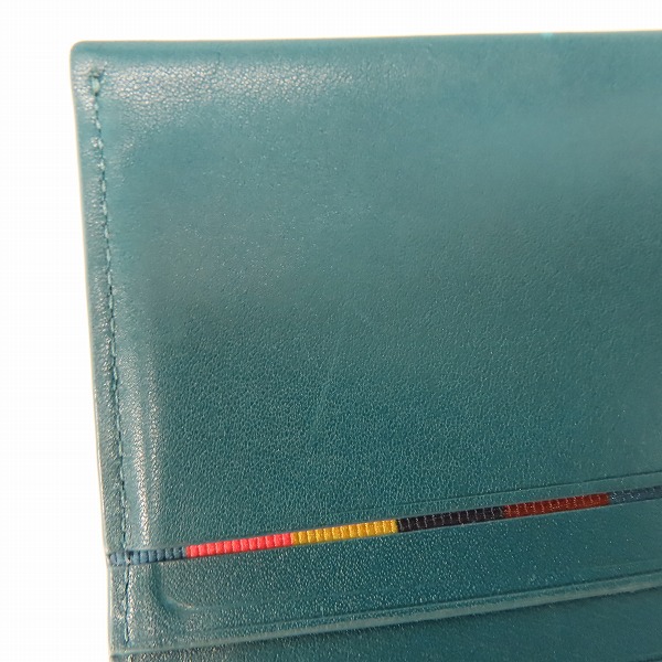 実際に弊社で買取させて頂いたPaul Smith/ポールスミス フォールデッドエッジ 牛革レザー長財布の画像 6枚目