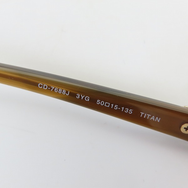 実際に弊社で買取させて頂いたChristian Dior/クリスチャンディオール メガネフレーム 眼鏡 CD-7688Jの画像 7枚目