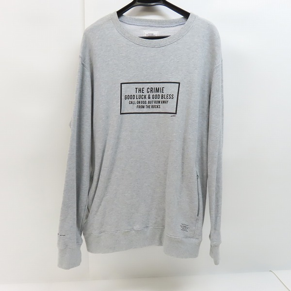 実際に弊社で買取させて頂いたTHE CRIMIE/クライミー SWEAT BOX LOGO CREW NECK/ボックスロゴ クルーネック スウェット トレーナー CR1-02L5-CL59/XXL