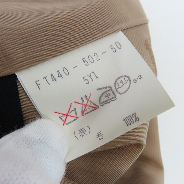 実際に弊社で買取させて頂いたBURBERRYS PRORSUM/バーバリーズプローサム ウールトレンチコート カシミヤ混の画像 4枚目