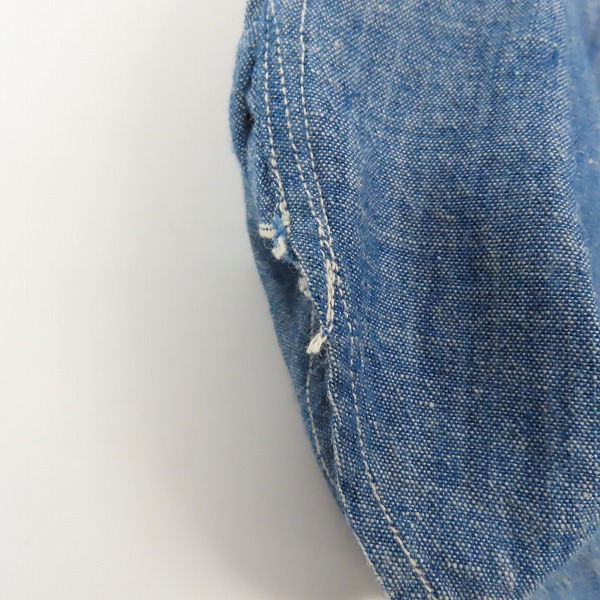 実際に弊社で買取させて頂いたBUZZ RICKSON'S/バズリクソンズ シャンブレーシャツ BR35856/16-16.5の画像 6枚目