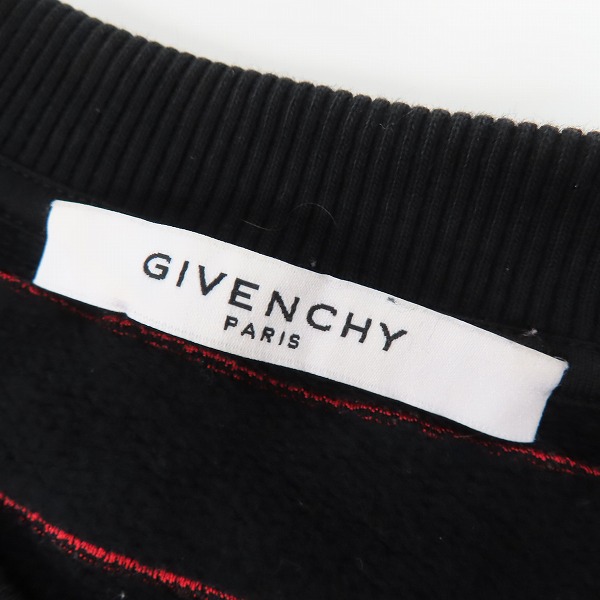実際に弊社で買取させて頂いた【JPタグ】GIVENCHY/ジバンシィ 18SS Star Tape Collar Sweat スター＆ライン刺繍 スウェット BM702D3Y04/XSの画像 2枚目