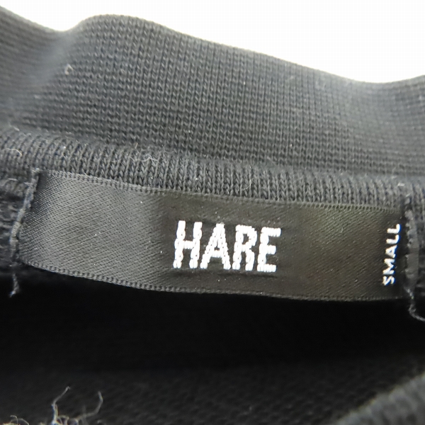 実際に弊社で買取させて頂いたHARE/ハレ 長袖 胸ポケット スウェット ブラック HA020037AD/Sの画像 2枚目