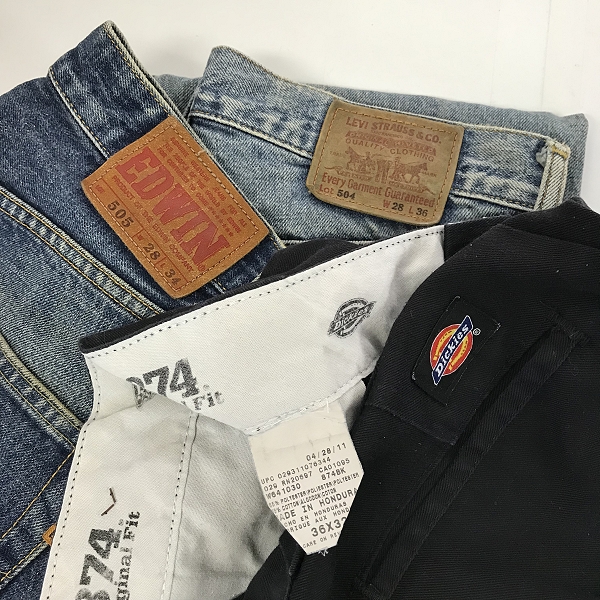 実際に弊社で買取させて頂いた【おまとめ品】LEVI’S/リーバイス EDWIN/エドウィン Dickies/ディッキーズ 他 デニムパンツ/ワークパンツ 等の画像 1枚目