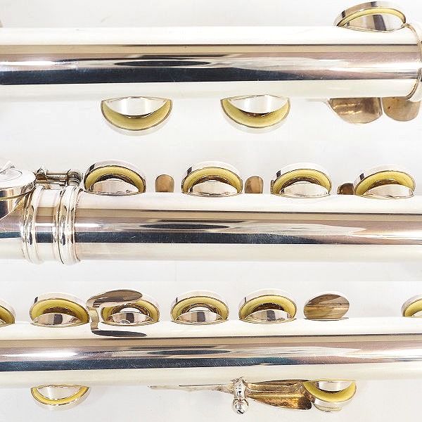 実際に弊社で買取させて頂いたSANKYO PRIMA/サンキョウ フルート 総銀製（925） リングキー ハードケース付の画像 7枚目