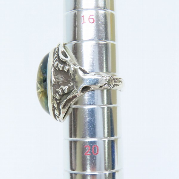 実際に弊社で買取させて頂いたALEX STREETER/アレックスストリーター エンジェルハートリング クラックブルー 18-19号の画像 8枚目