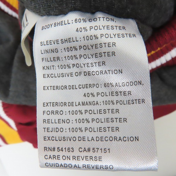 実際に弊社で買取させて頂いたG-III Apparel/G-IIIアパレル NFL Washington Redskins/ワシントン・レッドスキンズ Superbowl Champions スタジャン/Mの画像 4枚目