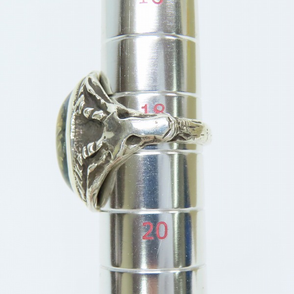 実際に弊社で買取させて頂いたALEX STREETER/アレックスストリーター エンジェルハートリング クラックブルー 18-19号の画像 7枚目