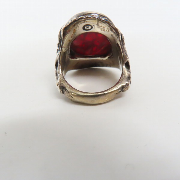 実際に弊社で買取させて頂いた【ギャラ付】ALEX STEETER/アレックスストリーター Angel Heart Ring/エンジェルハートリング クラックレッド/16.5-17号の画像 3枚目
