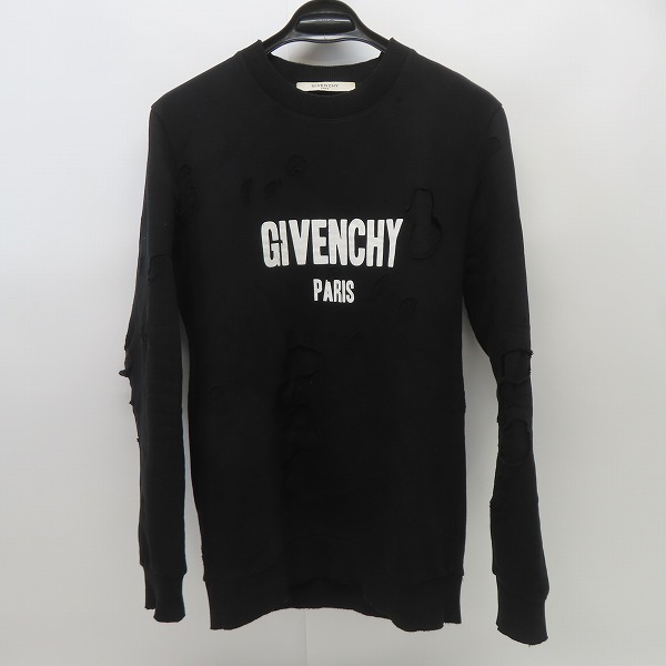 実際に弊社で買取させて頂いた【JPタグ】GIVENCHY/ジバンシィ 16AW デストロイ ロゴプリントスウェットトレーナー 16F 7364 653/XS