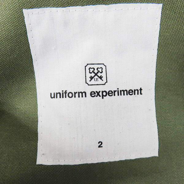 実際に弊社で買取させて頂いたUNIFORM EXPERIMENT/ユニフォームエクスペリメント UEN MILITARY STAND COLLAR COAT カーキ UE-178016/2の画像 2枚目