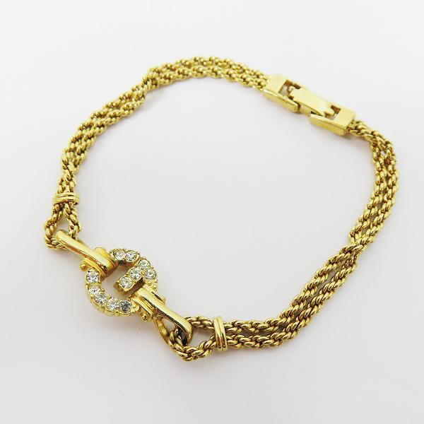 実際に弊社で買取させて頂いたGIVENCHY/ジバンシイ Gロゴ ストーン付きブレスレット