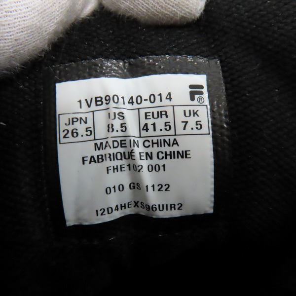 実際に弊社で買取させて頂いたFILA/フィラ MASHBURN/マッシュバーン ハイカットスニーカー 1VB90140-014/26.5の画像 5枚目