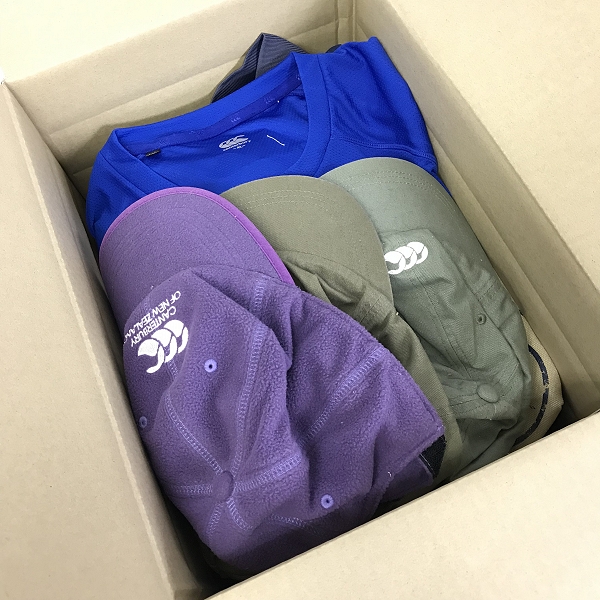実際に弊社で買取させて頂いた【おまとめ品/未使用品含む】CANTERBURY/カンタベリー ジップアップパーカー/Tシャツ/キャップ 等