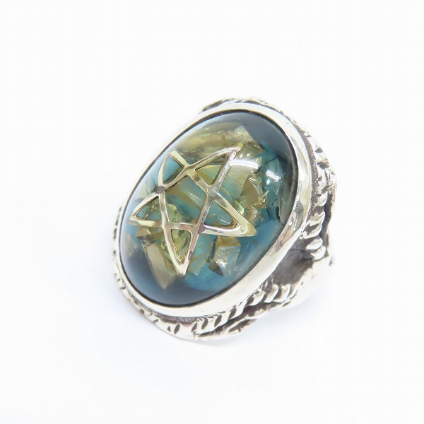 実際に弊社で買取させて頂いたALEX STREETER/アレックスストリーター エンジェルハートリング クラックブルー 18-19号