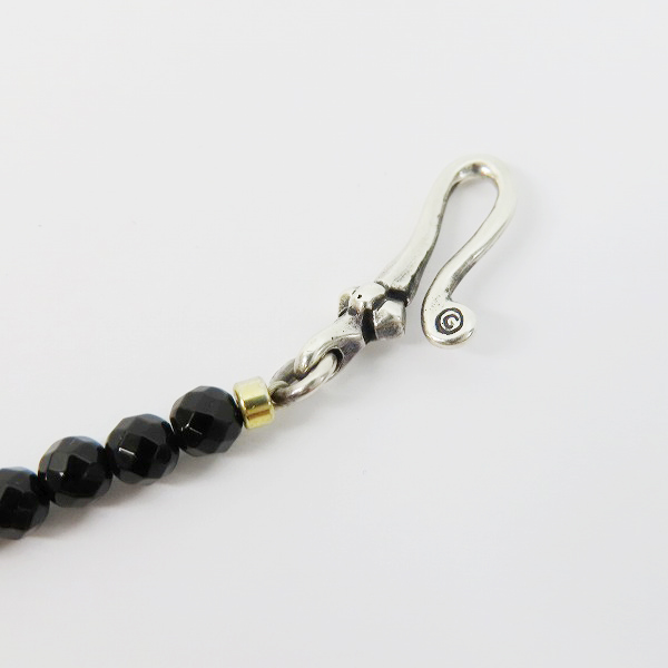 実際に弊社で買取させて頂いた【ギャラ付】Bill Wall Leather/ビルウォールレザー マルチリングストーンブレスレット スモールオニキスの画像 5枚目