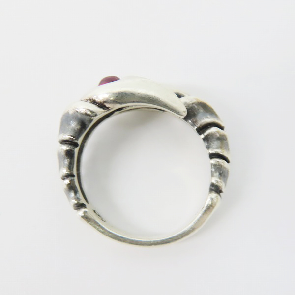 実際に弊社で買取させて頂いたBloody Mary/ブラッディマリー ダブルタローンリング ルビーアイ/15号の画像 5枚目