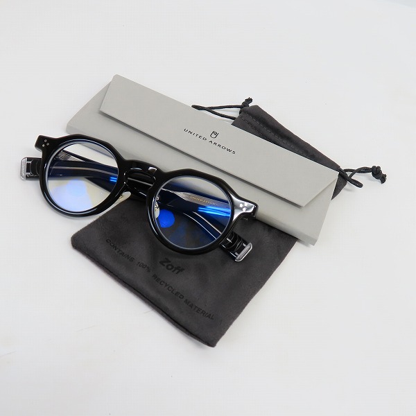 実際に弊社で買取させて頂いたUnited Arrows × Zoff/ユナイテッドアローズ × ゾフ メガネフレーム 度入り ZF231014Aの画像 9枚目