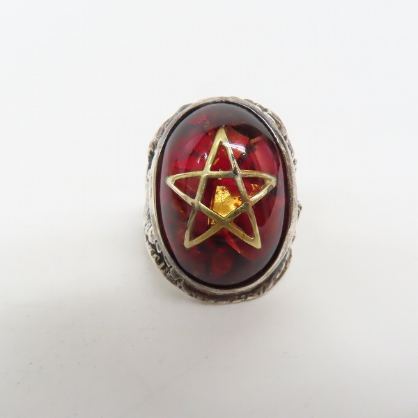実際に弊社で買取させて頂いた【ギャラ付】ALEX STEETER/アレックスストリーター Angel Heart Ring/エンジェルハートリング クラックレッド/16.5-17号の画像 1枚目